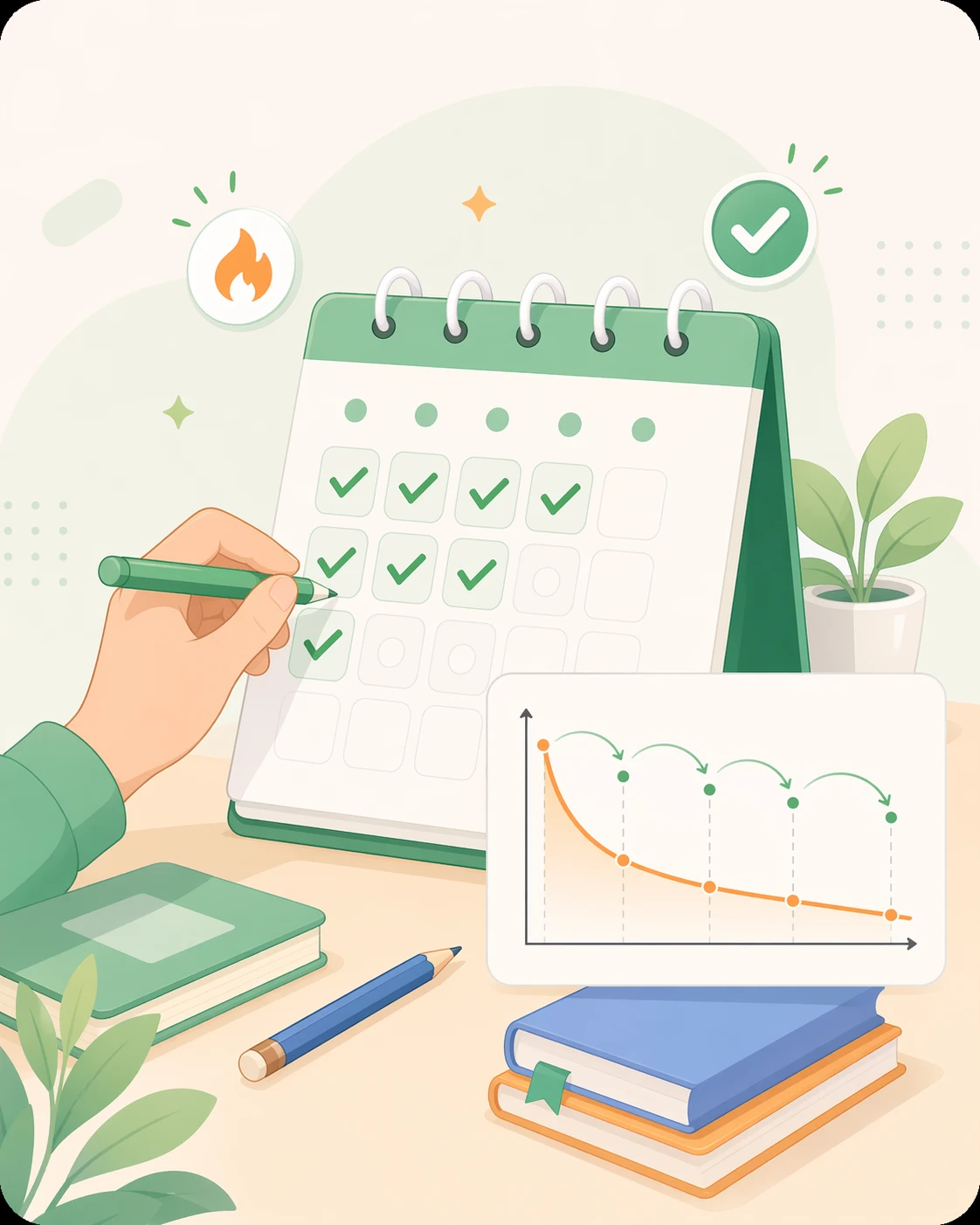 每日打卡任务插画